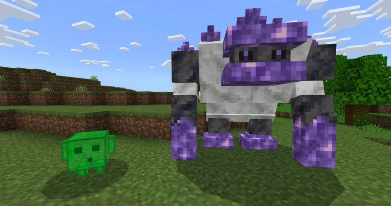 Slime and Amethyst golems