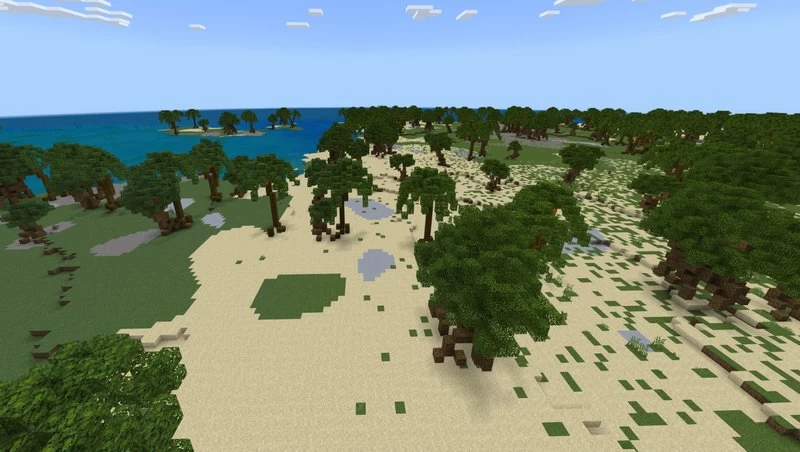 The isles features a lot of custom trees